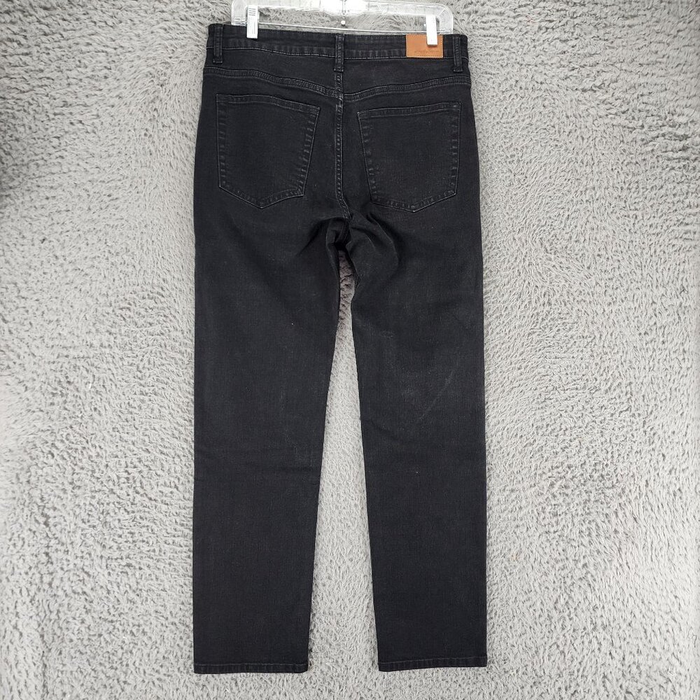 Flag & Anthem Jeans Mens 32x32 Black Stretch Mid Rise Slim Straight *NWOT* - Picture 8 of 16